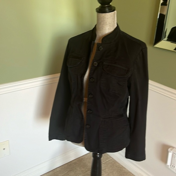 Black denim Cleo brand jacket - Picture 1 of 6